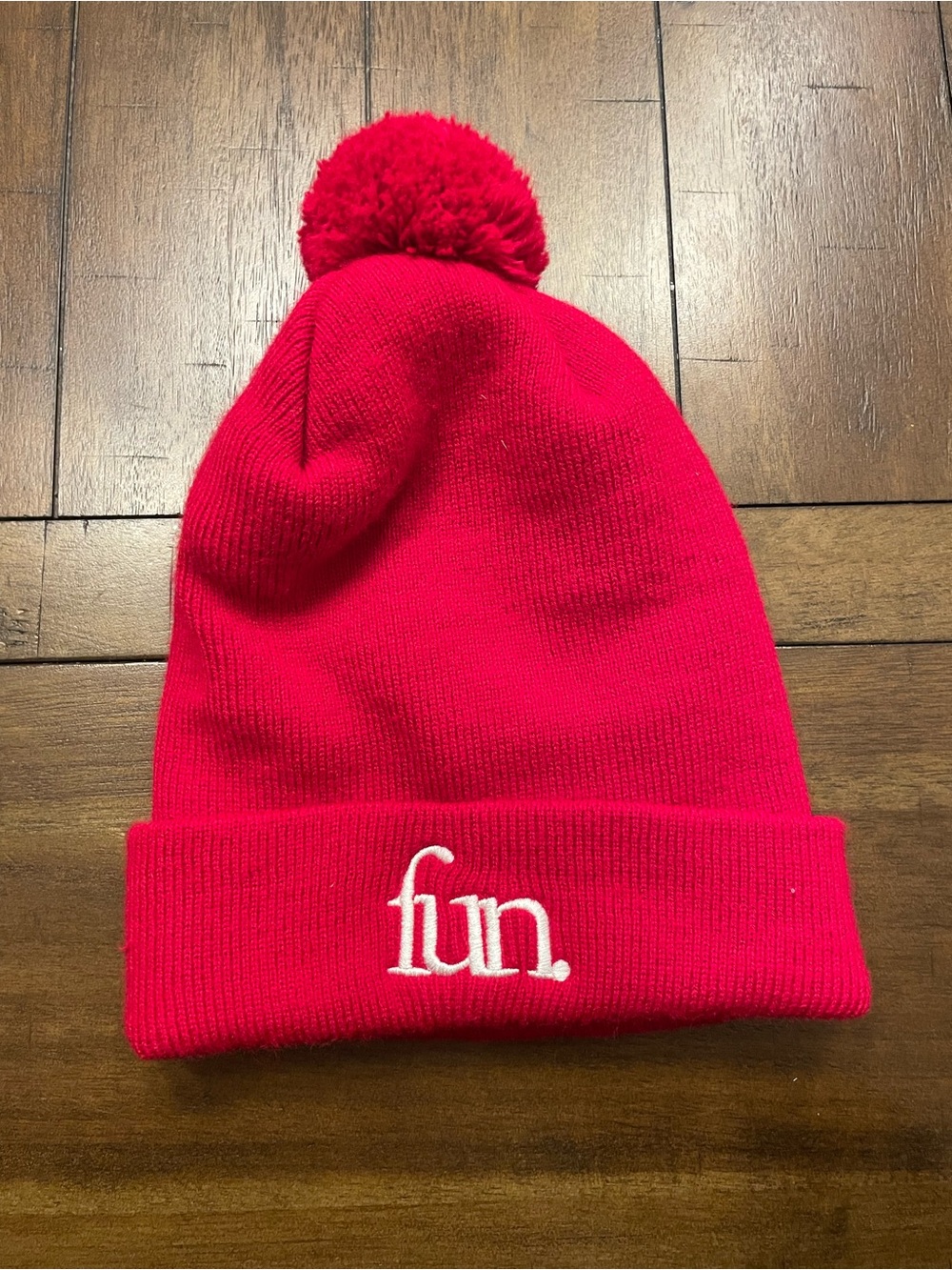 Fun. Band red beanie hat